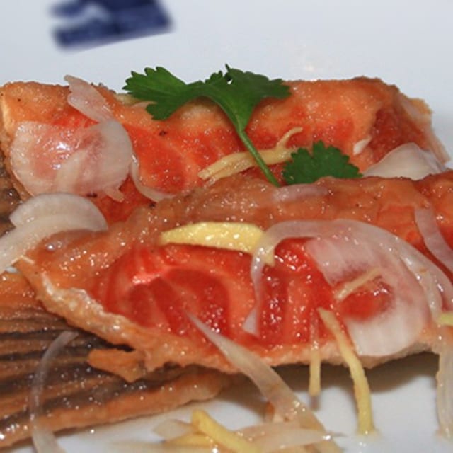Salmon Belly Escabeche.