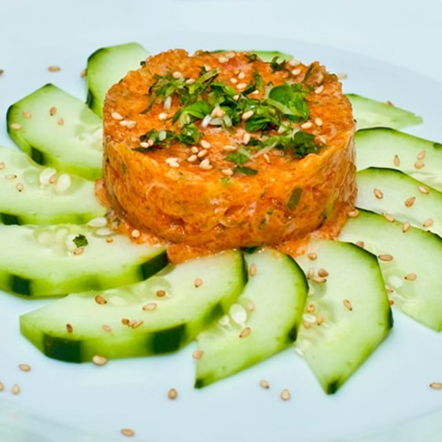 Spicy Salmon Tartare.